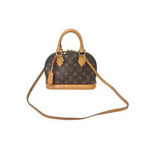 Louis Vuitton Alma Handbag Shoulder Bag Monogram Canvas Leather